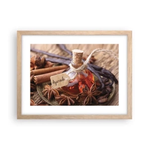 Plagát v ráme zo svetlého duba - K jednote tela a ducha - 40x30 cm