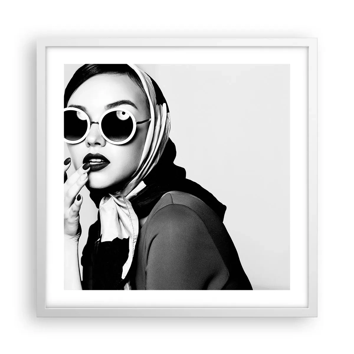 Plagát v bielom ráme - Pozdravy zo 60. rokov - 50x50 cm