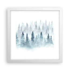 Plagát v bielom ráme - Zahalené hmlou - 30x30 cm