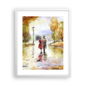 Plagát v bielom ráme - Romantická jeseň v parku
 - 40x50 cm