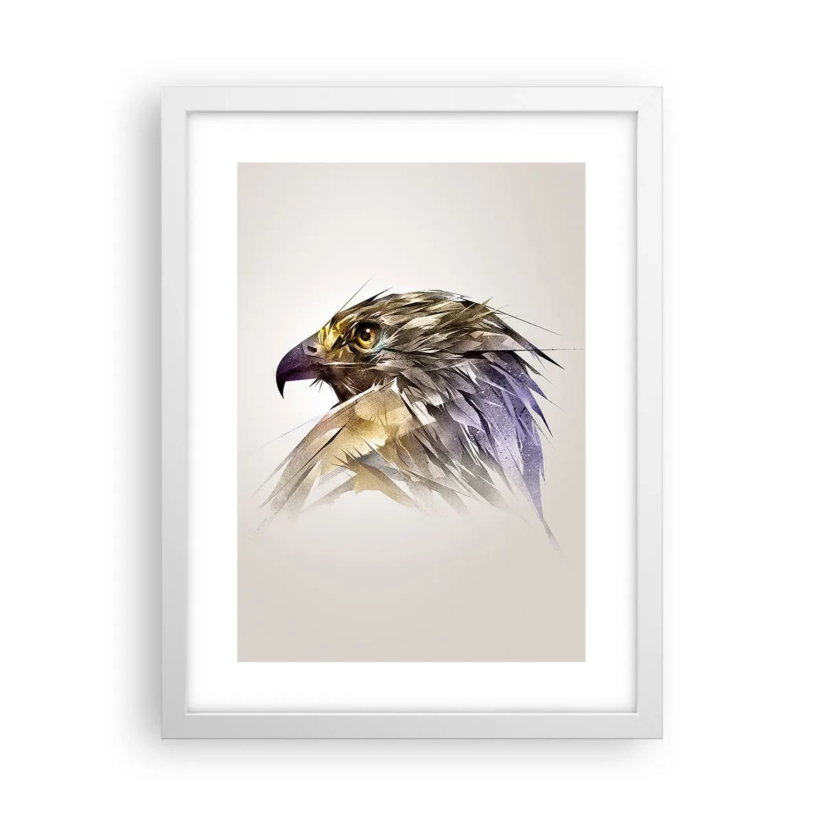 Plagát v bielom ráme - Portrét bojovníka - 30x40 cm