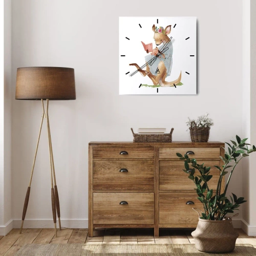 Nástenné hodiny - Prečítaj mi, mama - 40x40 cm