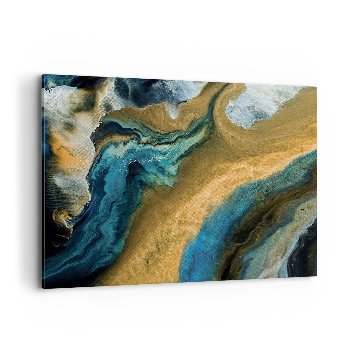 Obraz na plátne - Modrá – žltá – vzájomné vplyvy - 100x70 cm