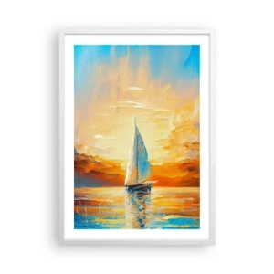 Plagát v bielom ráme - Plavba v zlate - 50x70 cm