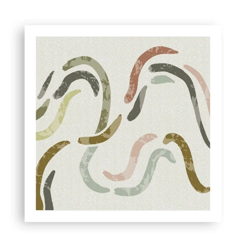 Plagát - Radostný tanec abstrakcie - 60x60 cm