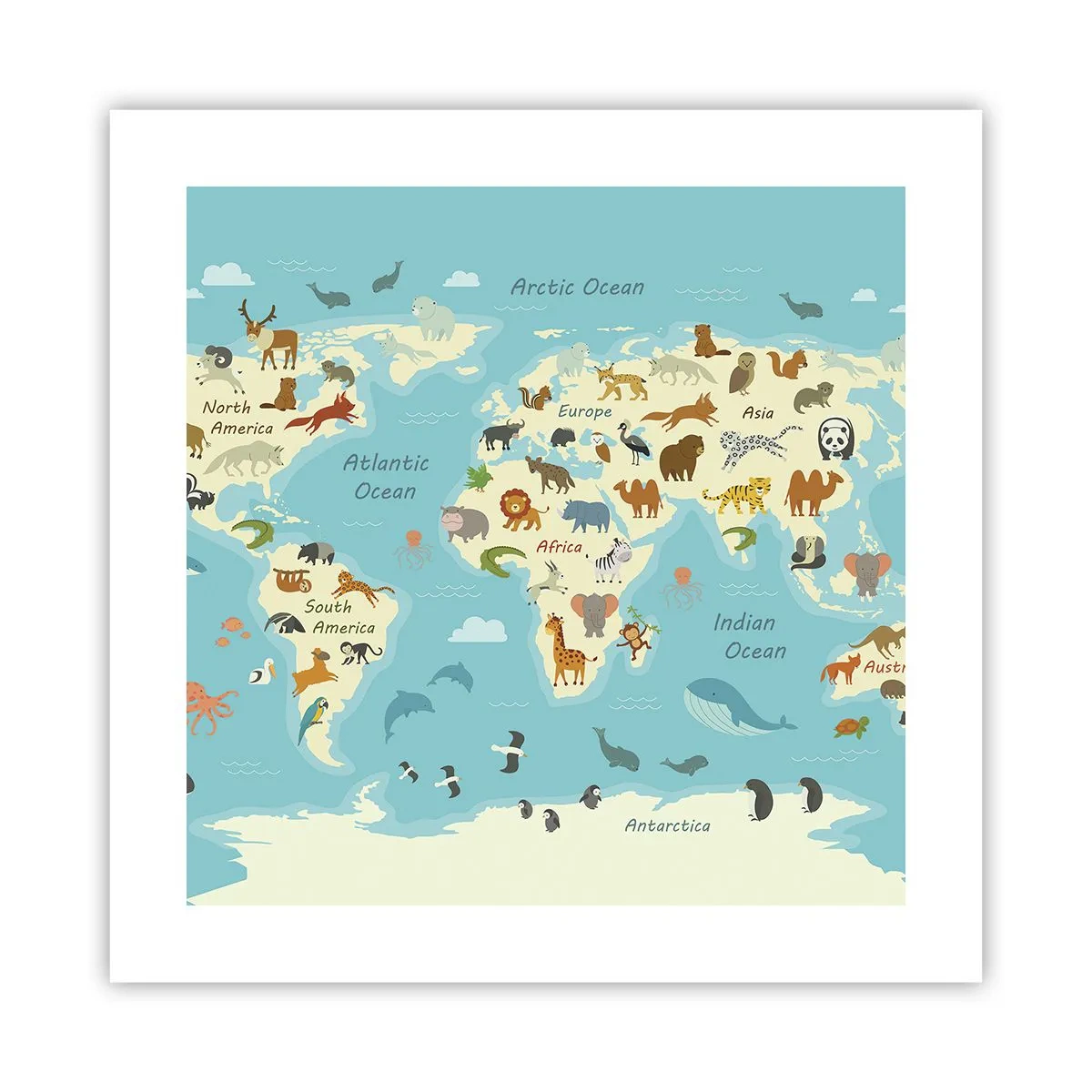 Plagát - Dobrí susedia - 40x40 cm