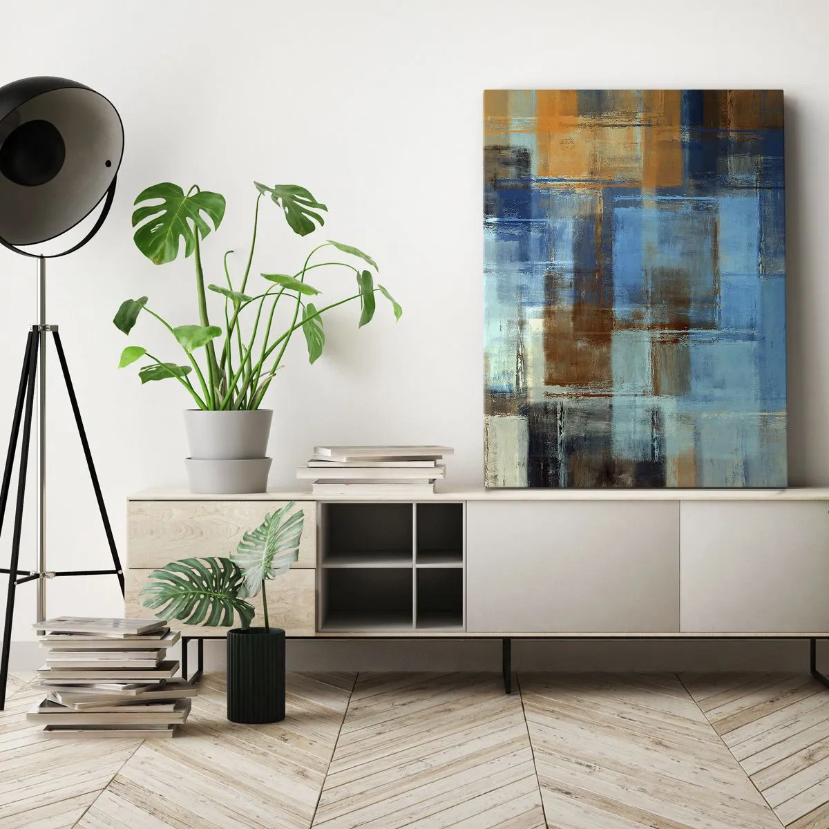 Obraz na plátne - Cez modrý závoj - 55x100 cm