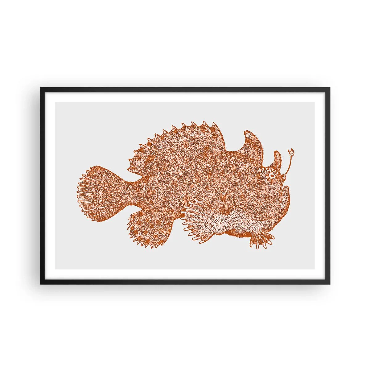 Plagát v čiernom ráme - A nakoniec ryba - 91x61 cm