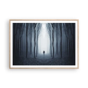 Plagát v ráme zo svetlého duba - A všetko jednoduché a jasné - 100x70 cm