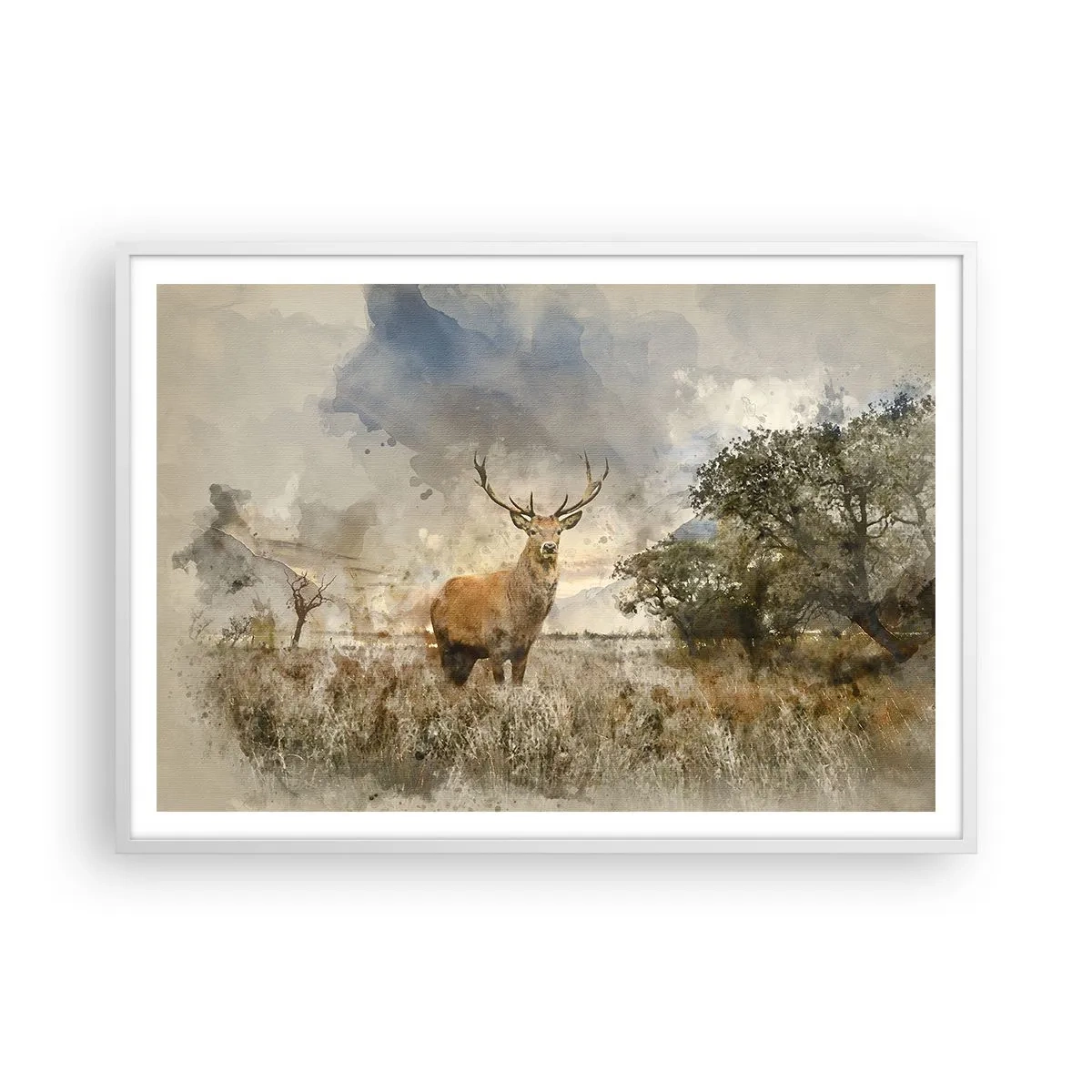 Plagát v bielom ráme - Dôstojnosť - sila - majestátnosť - 100x70 cm