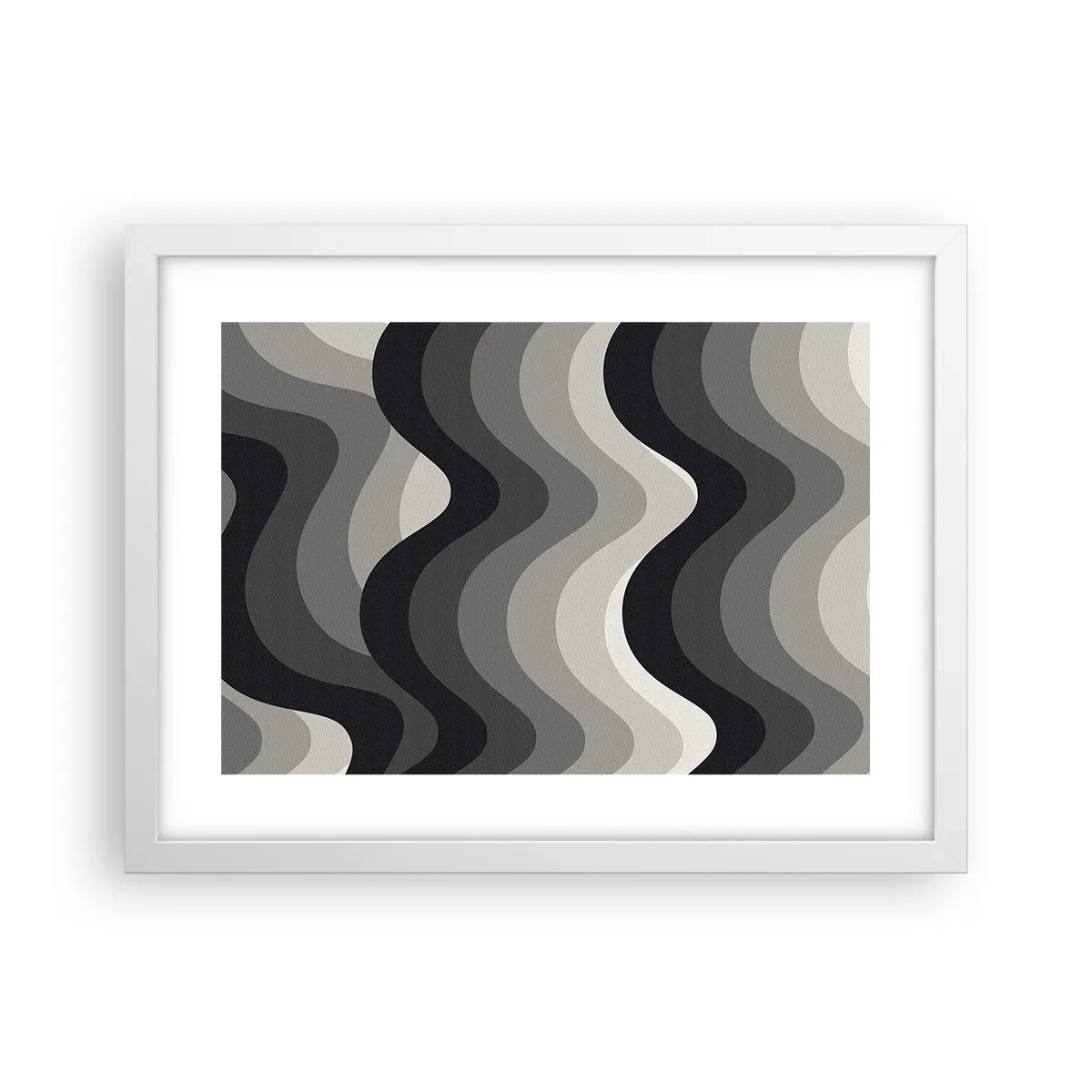 Plagát v bielom ráme - Vlna za vlnou - 40x30 cm