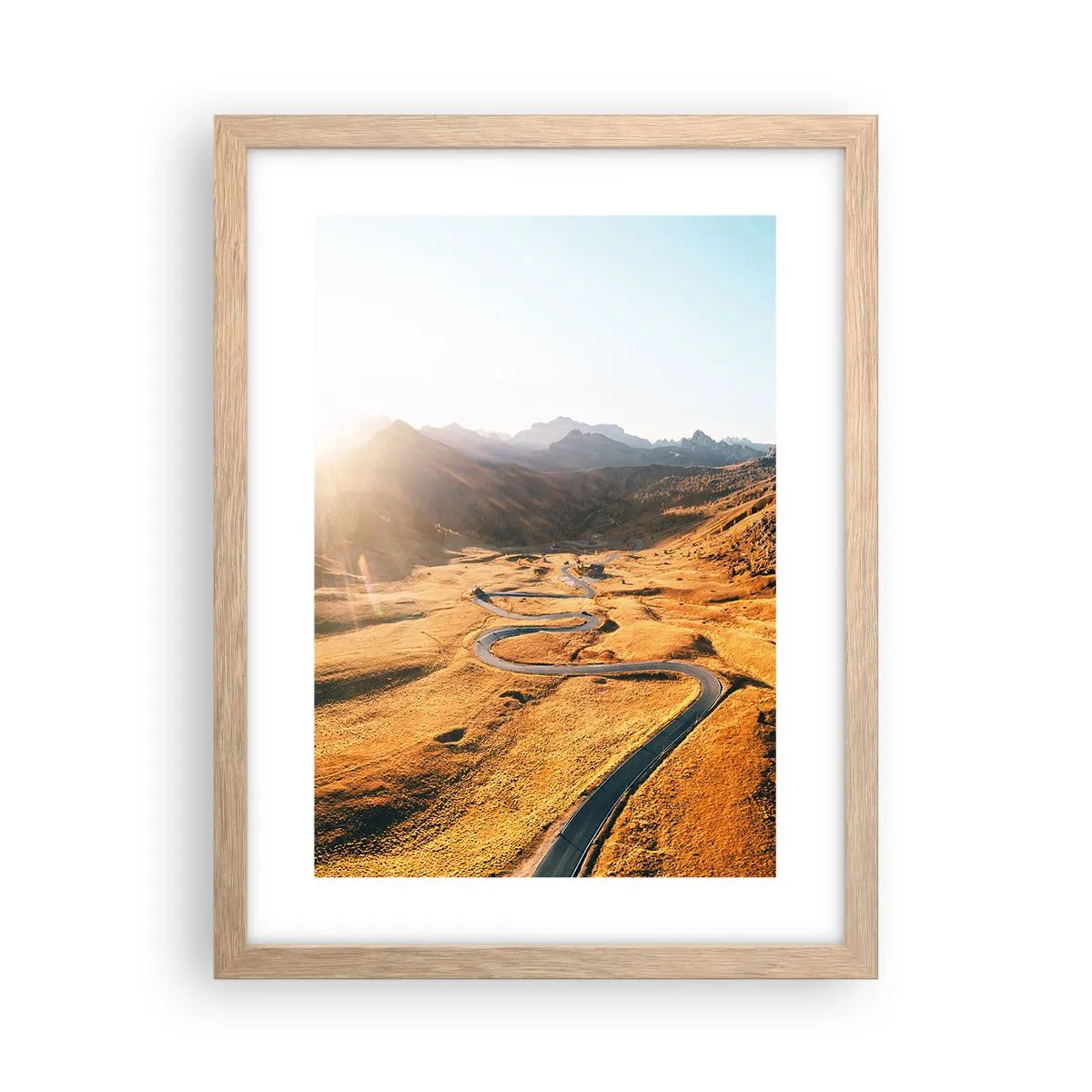 Plagát v ráme zo svetlého duba - V zlatom údolí - 30x40 cm