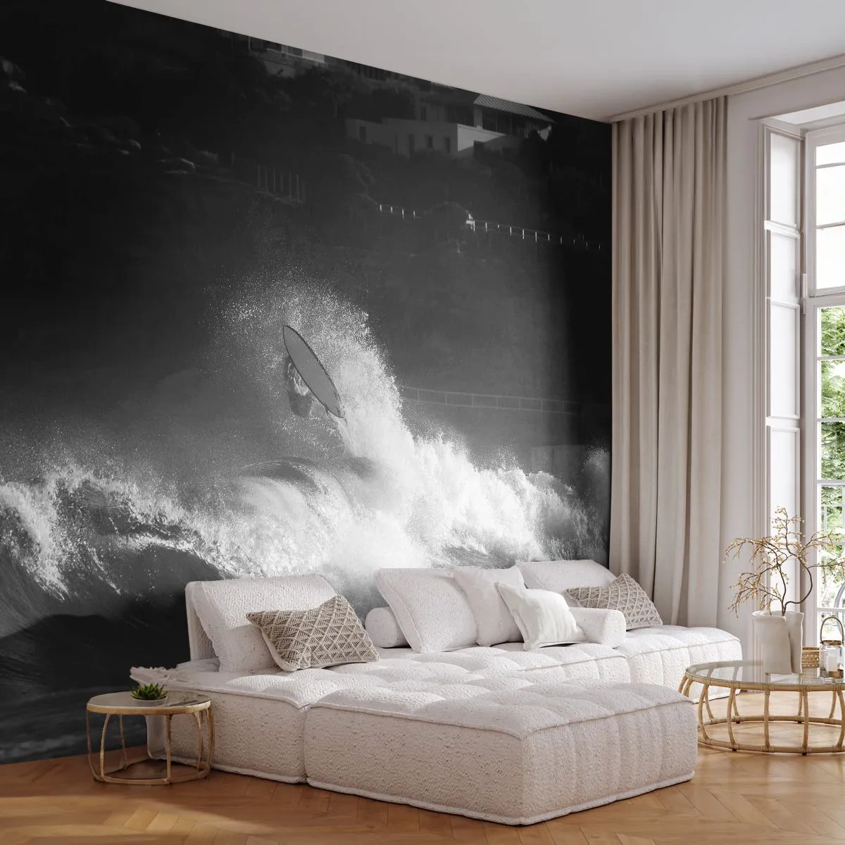 Fototapeta Premium Canvas - Výzva prijatá! - Surfovanie, Mávať, Vodné športy - 250x175 cm