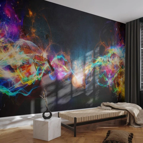 Fototapeta Premium Canvas - Radostne proti tme - Abstrakcia, Kus, Výbuch - 100x70 cm