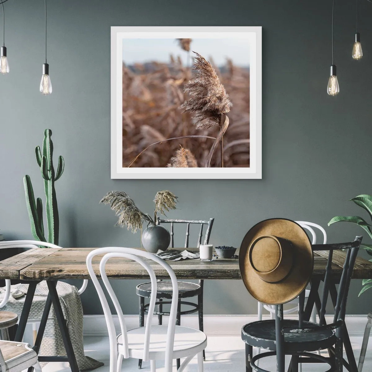 Plagát v bielom ráme - Čas odletieť s vetrom - 50x50 cm