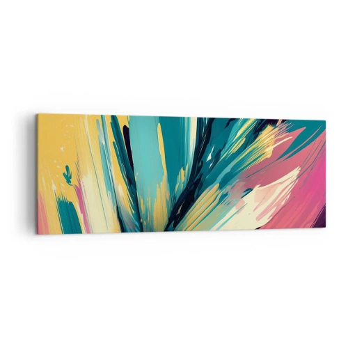 Obraz na plátne - Kompozícia – explózia radosti - 140x50 cm