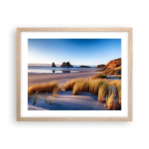 Plagát v ráme zo svetlého duba - Pre hľadačov pokoja - 50x40 cm