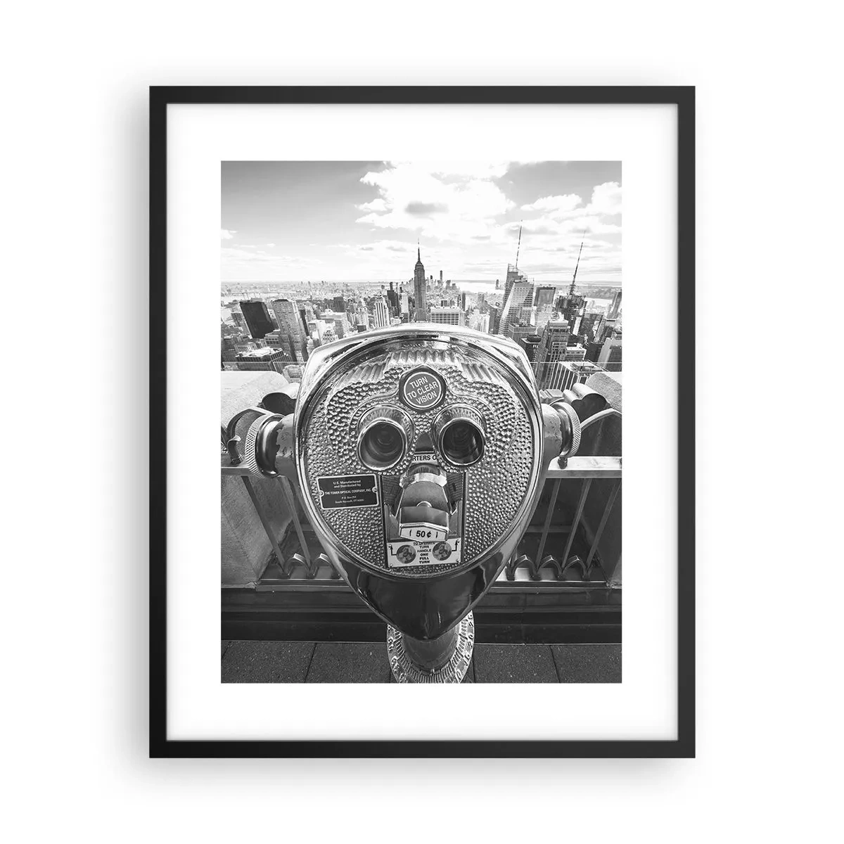 Plagát v čiernom ráme - Mesto nad mestami - 40x50 cm