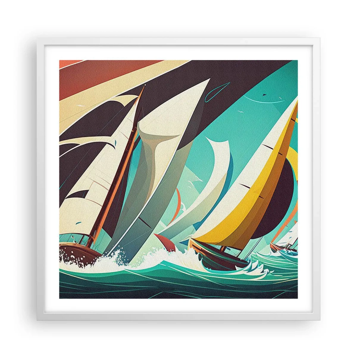 Plagát v bielom ráme - Ako vychádzať so živlami - 60x60 cm
