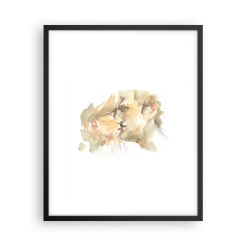 Plagát v čiernom ráme - Nájdená polovica? - 40x50 cm