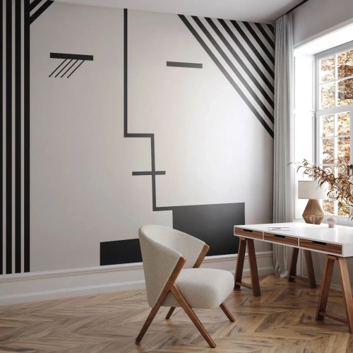 Fototapeta Premium Sand - Proste bozk - Moderné umenie, Čierna a biela, Tvár - 100x70 cm