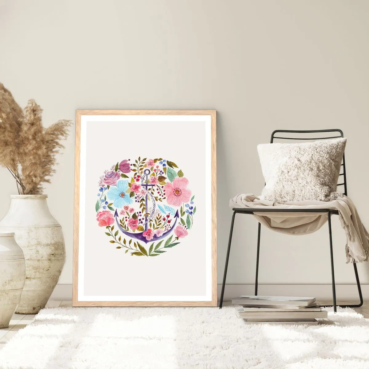 Plagát v ráme zo svetlého duba - Námorníkov krásny sen - 61x91 cm