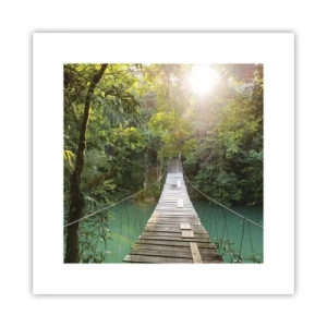 Plagát - Nad azúrovou vodou do azúrového lesa - 30x30 cm