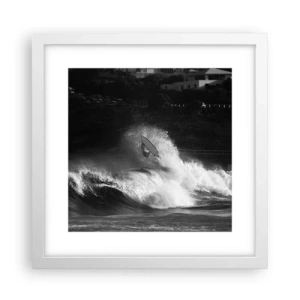 Plagát v bielom ráme - Výzva prijatá! - 30x30 cm