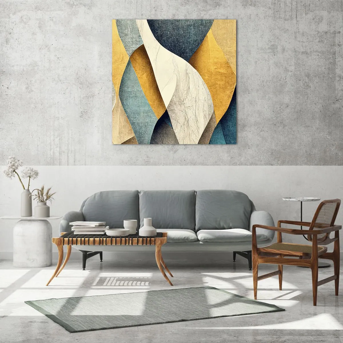 Obraz na skle - Rytmus a vlnenie - 60x60 cm