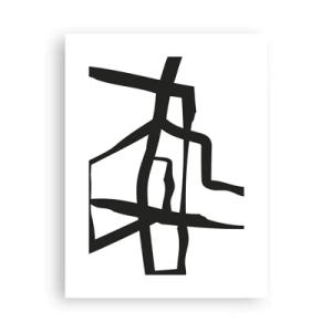 Plagát - Čiernobiela konštrukcia - 30x40 cm