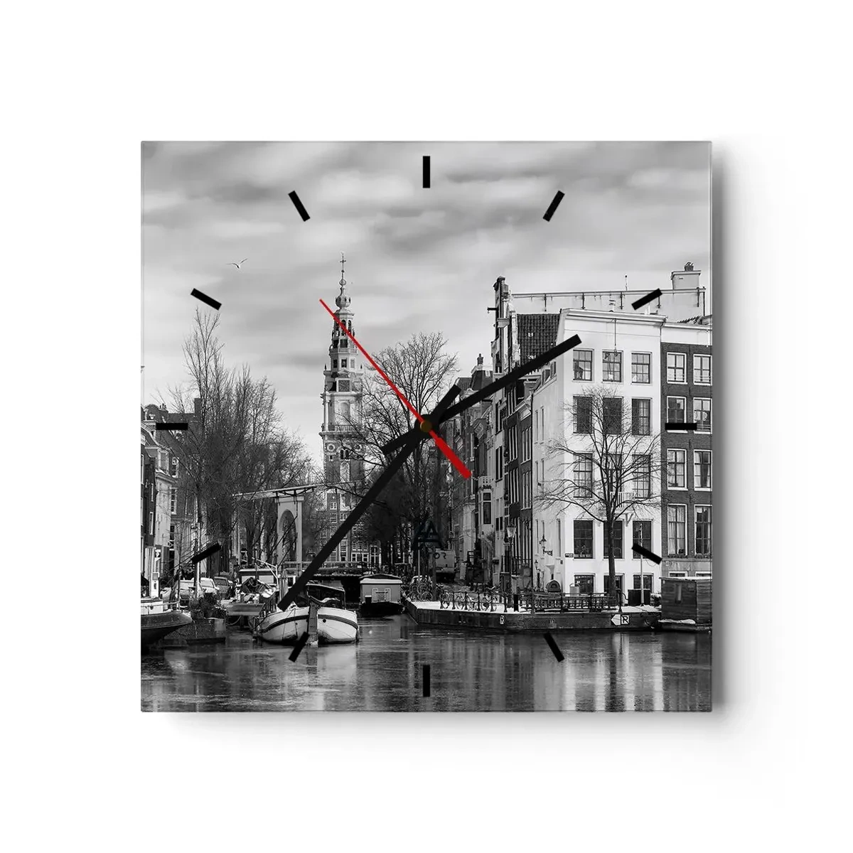 Nástenné hodiny - Amsterdamské vibrácie - 40x40 cm