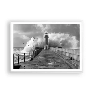 Plagát v bielom ráme - Nebojácna - 100x70 cm