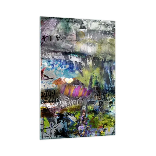 Obraz na skle - Koláž spomienok - 80x120 cm