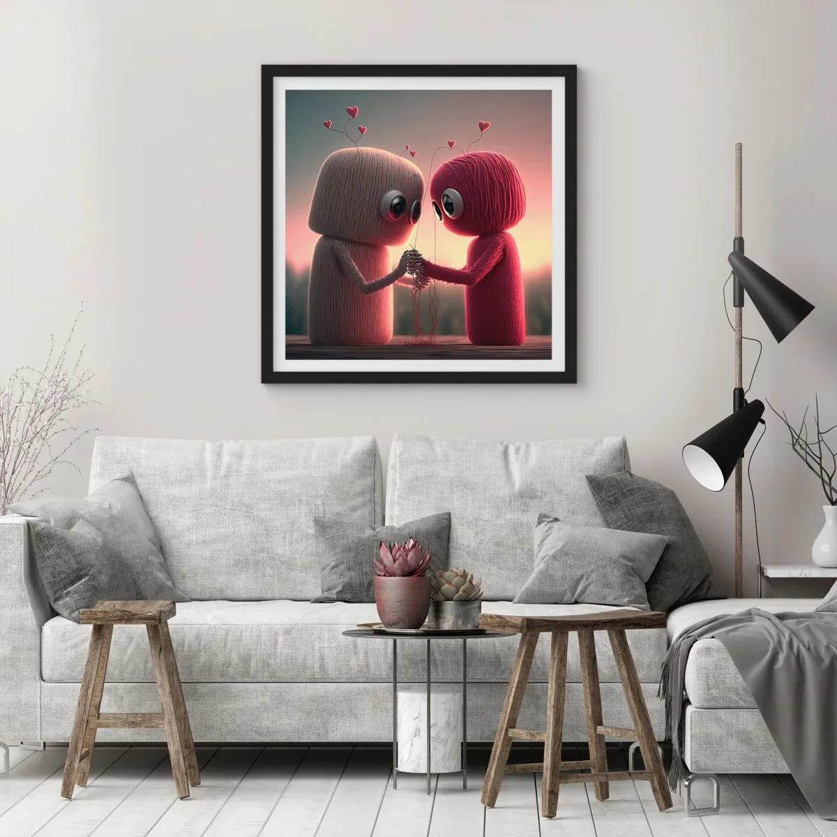 Plagát v čiernom ráme - Každý môže milovať - 60x60 cm