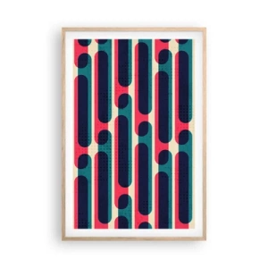 Plagát v ráme zo svetlého duba - Dovnútra a dopredu - 61x91 cm