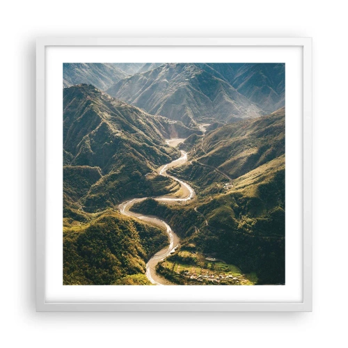 Plagát v bielom ráme - Priamo zo srdca hôr - 50x50 cm