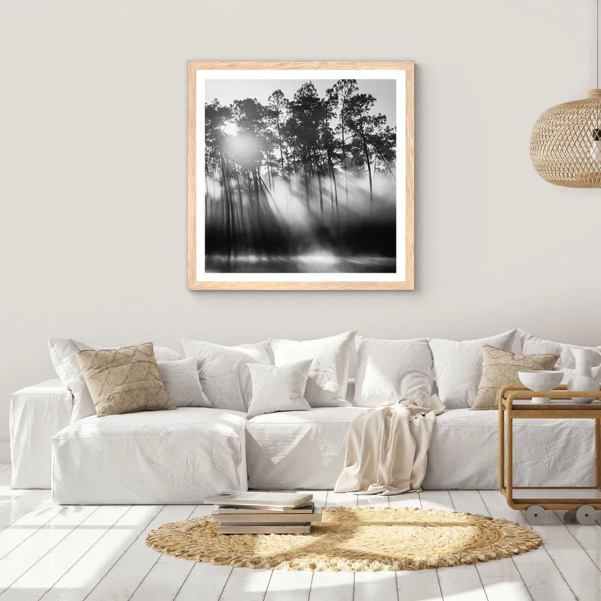 Plagát v ráme zo svetlého duba - Nezastaviteľné slnko - 30x30 cm