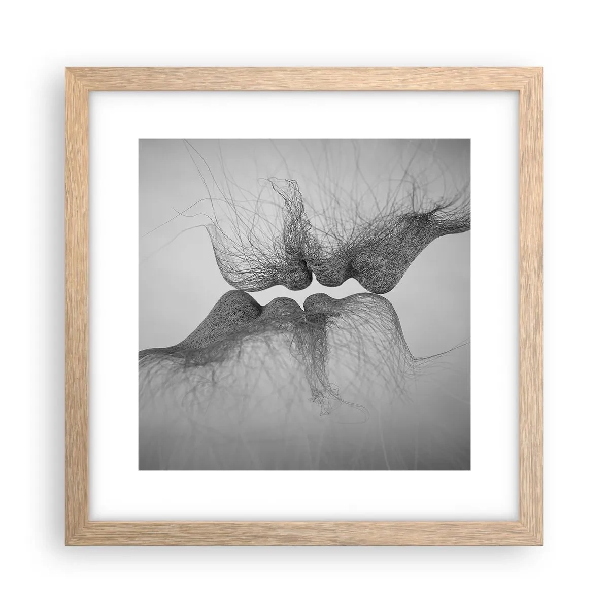Plagát v ráme zo svetlého duba - Bozk vetra - 30x30 cm