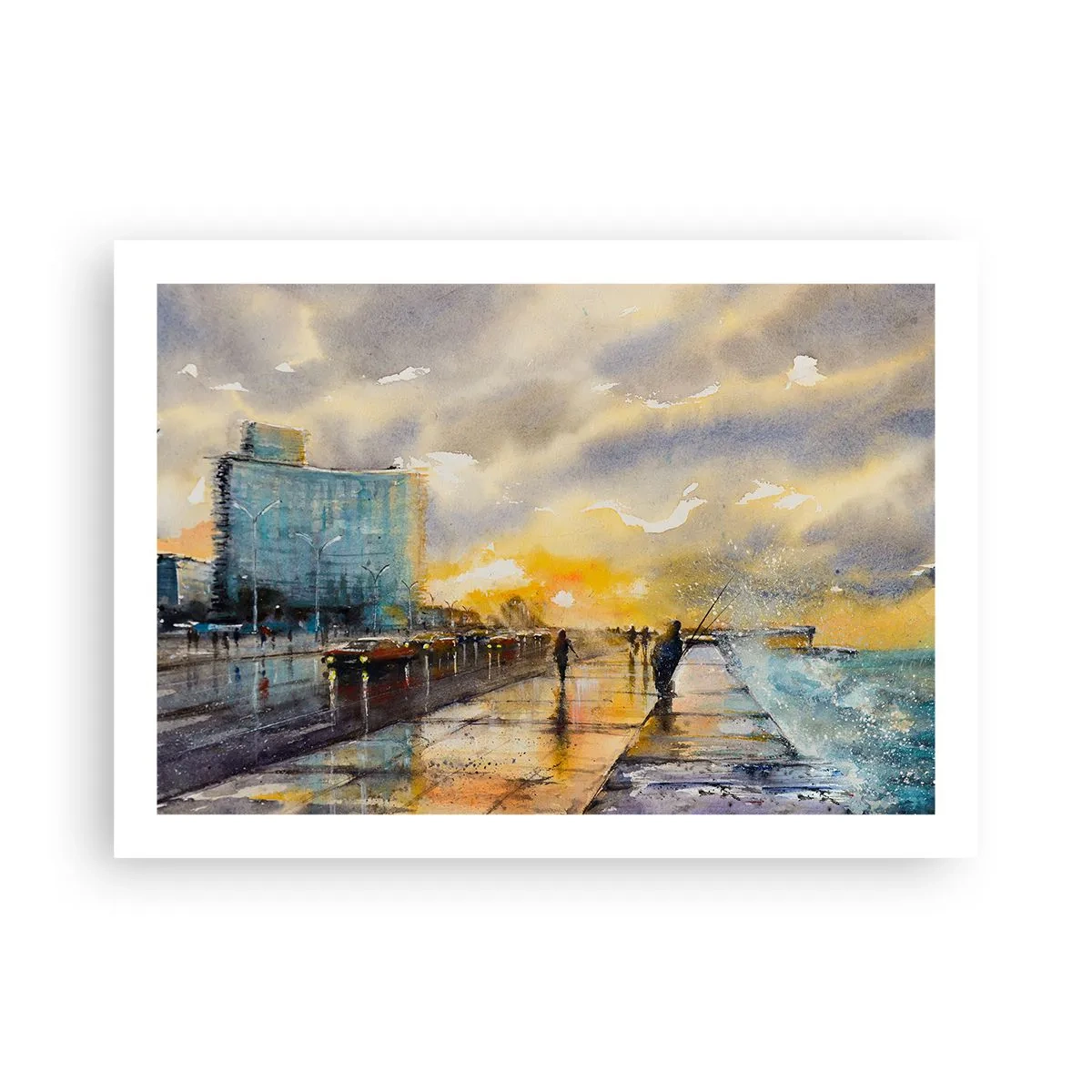 Plagát - Život na pobreží - 70x50 cm