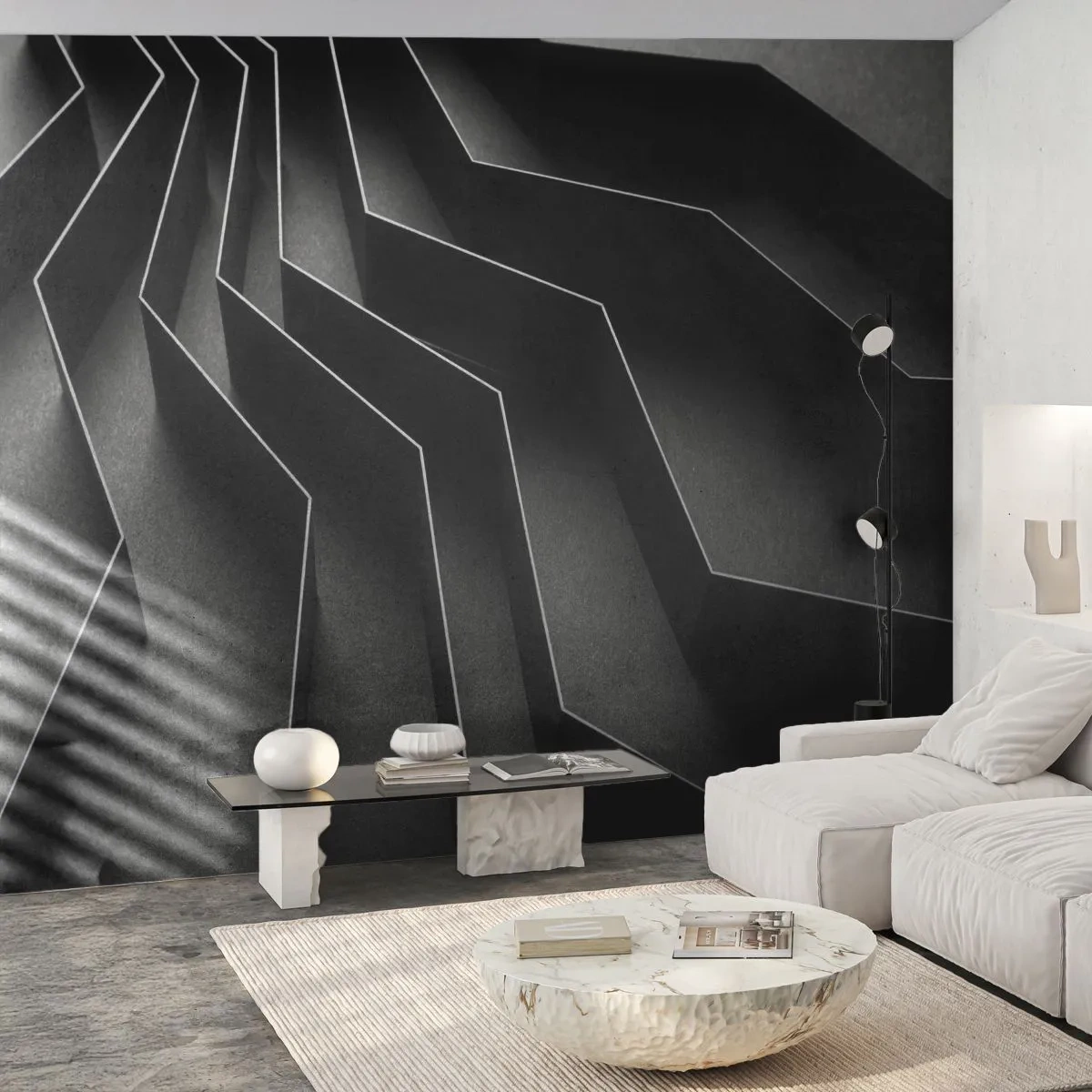 Fototapeta Premium Sand - Priestorový poriadok - 3D, Bludisko, Moderné - 200x140 cm