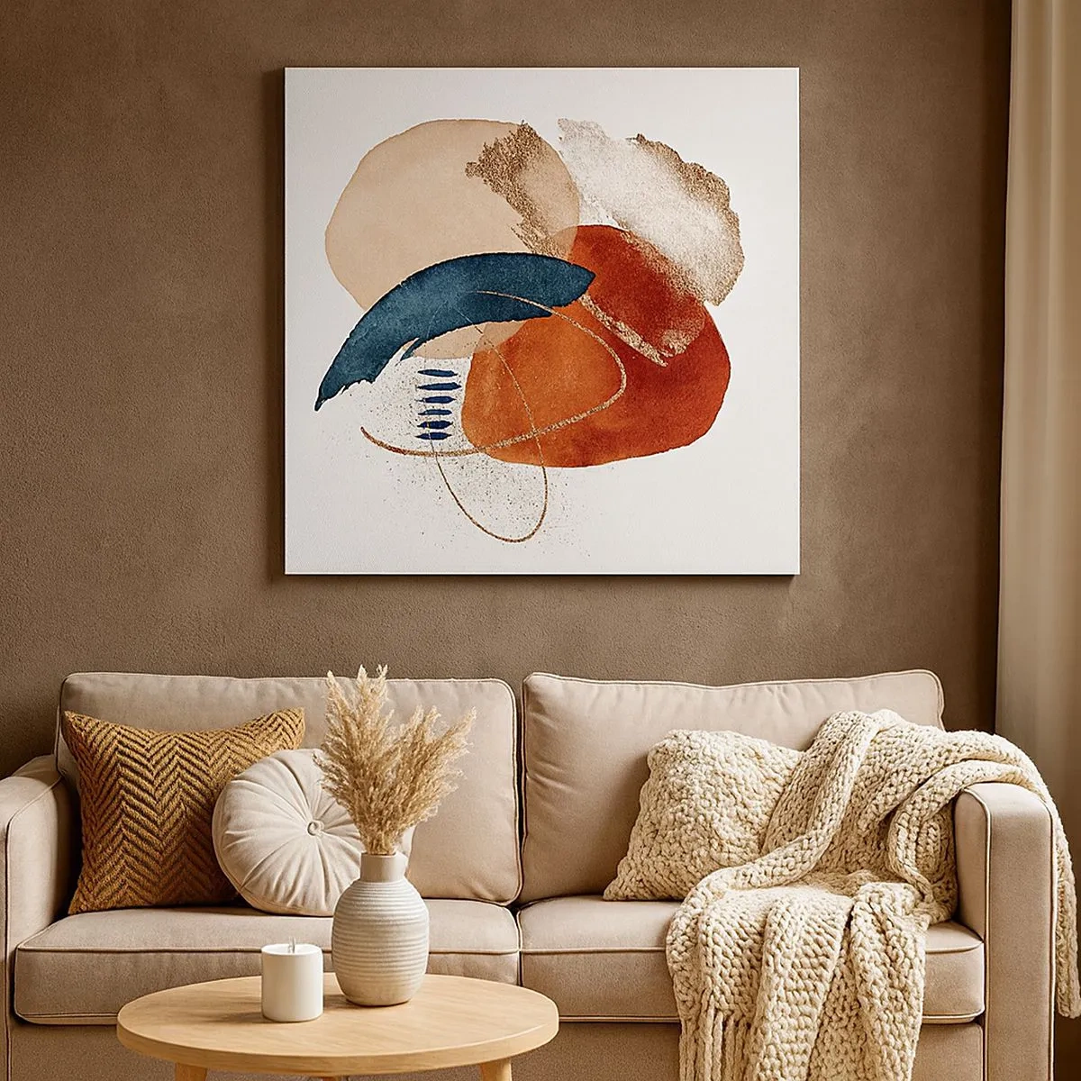 Obraz na plátne - Oválna kompozícia - 30x30 cm