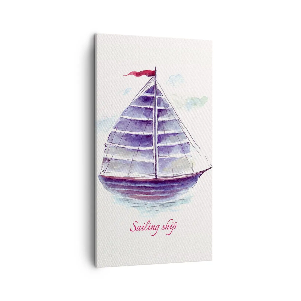 Obraz na plátne - Napnuté plachty a pokojná voda - 45x80 cm