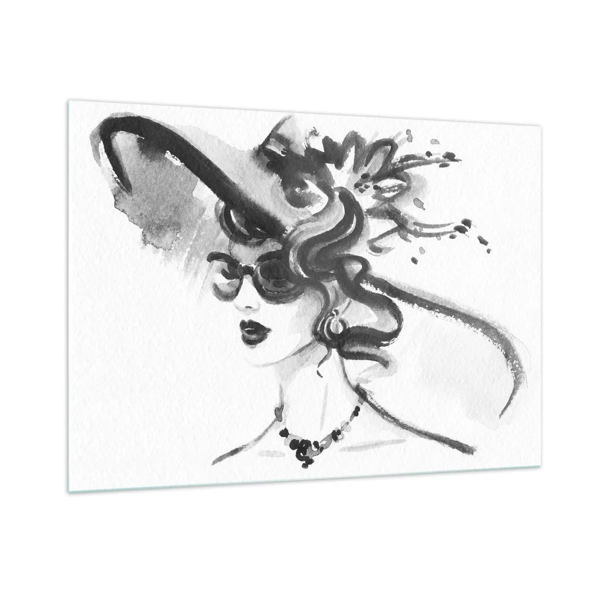 Obraz na skle - Dáma s charakterom - 100x70 cm