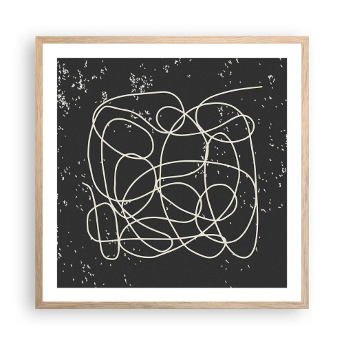 Plagát v ráme zo svetlého duba - Túlanie myslí - 60x60 cm