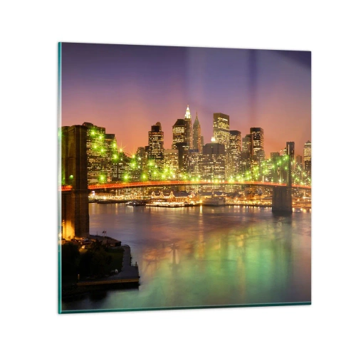 Obraz na skle - Tu svetlo nikdy nezhasne - 70x70 cm