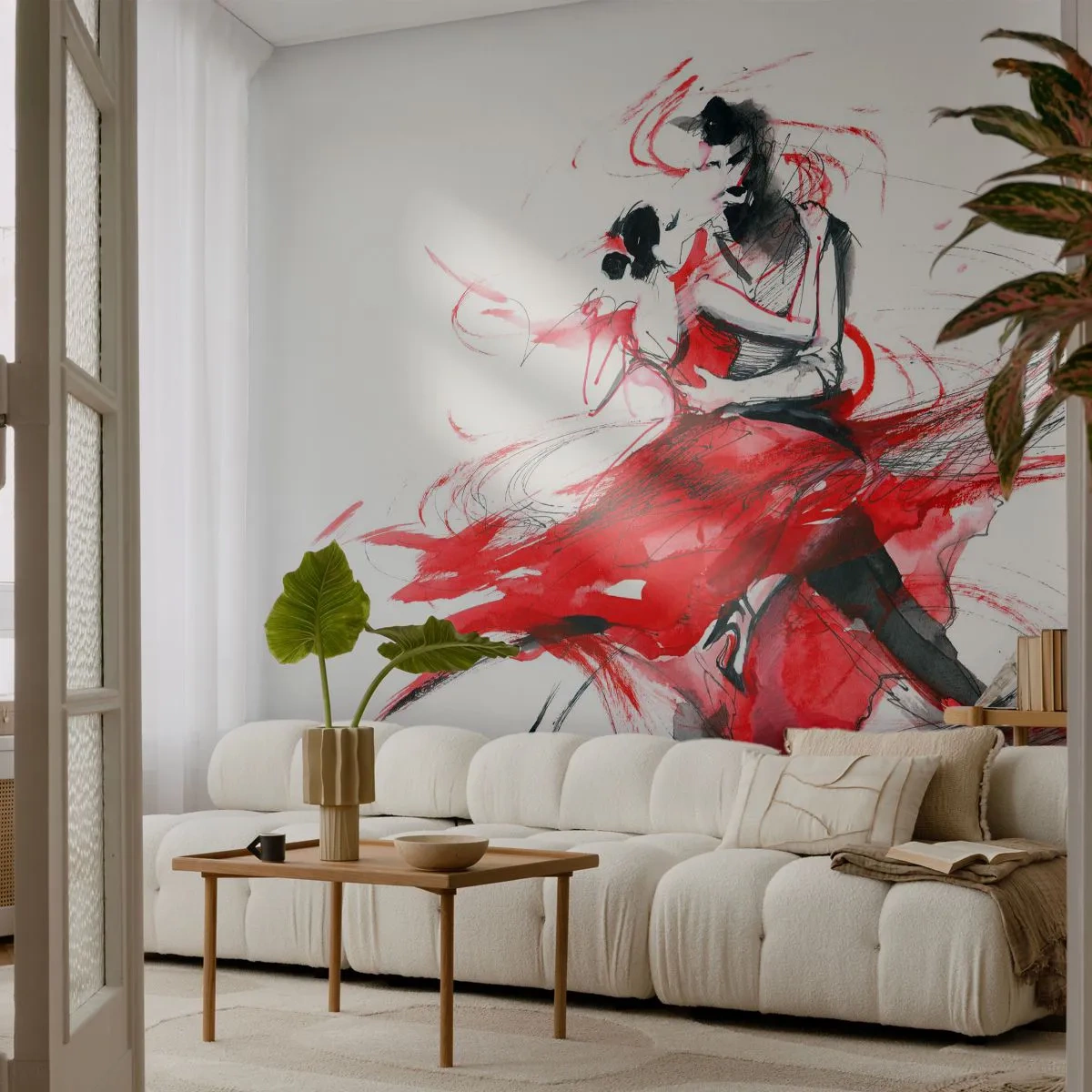 Fototapeta Premium Canvas - Tango - rytmus náruživosťou - Abstrakcia, Tancujte, tanečnica - 200x140 cm