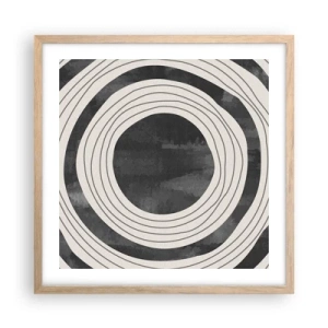 Plagát v ráme zo svetlého duba - Presný zásah - 50x50 cm