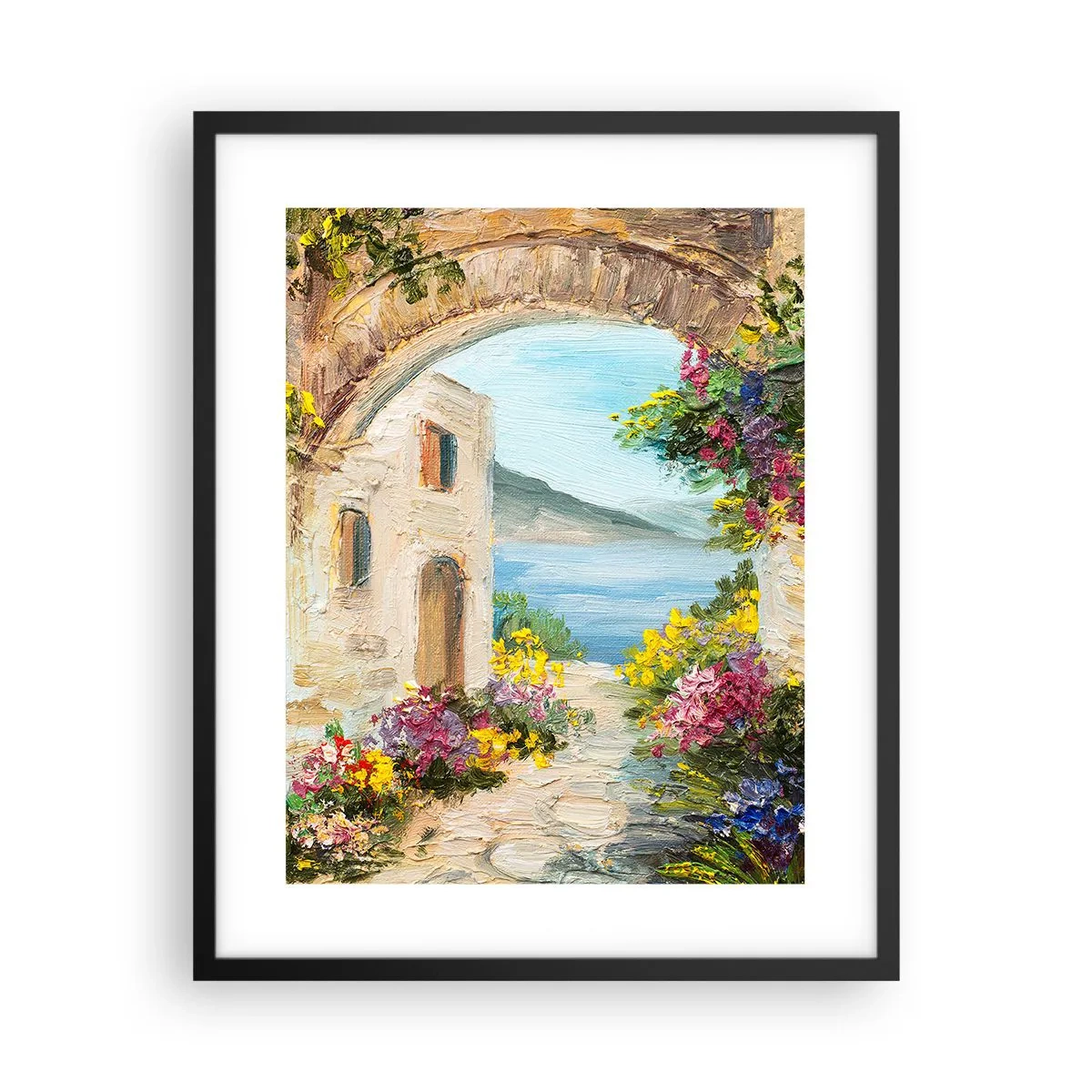 Plagát v čiernom ráme - Pôvab pobrežnej krajiny - 40x50 cm