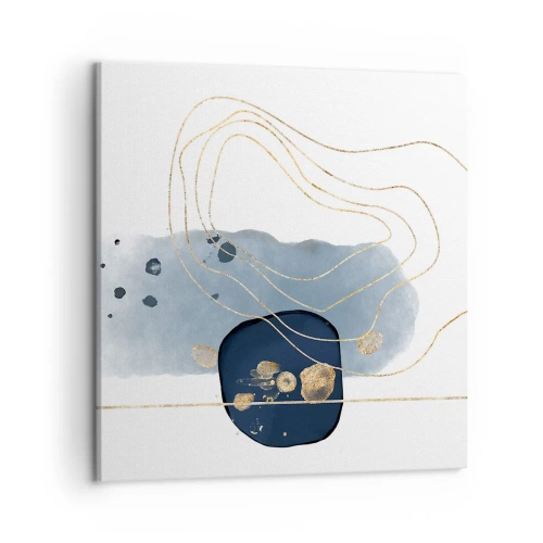 Obraz na plátne - Modro-zlatá fantázia - 50x50 cm