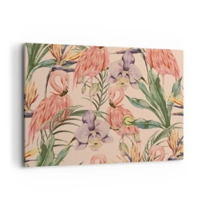 Obraz na plátne - Ružový balet v kvetoch - 120x80 cm